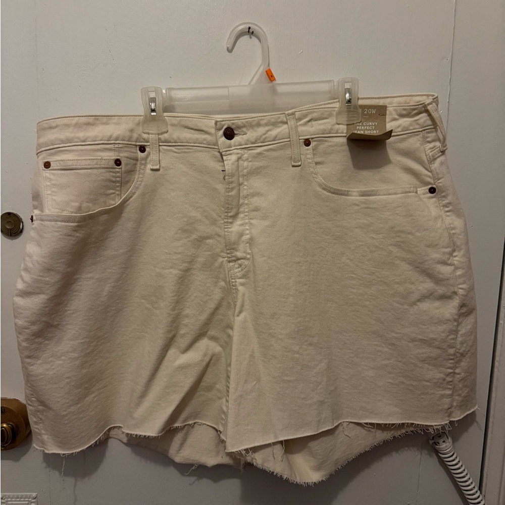 Madewell Cream Jean Shorts